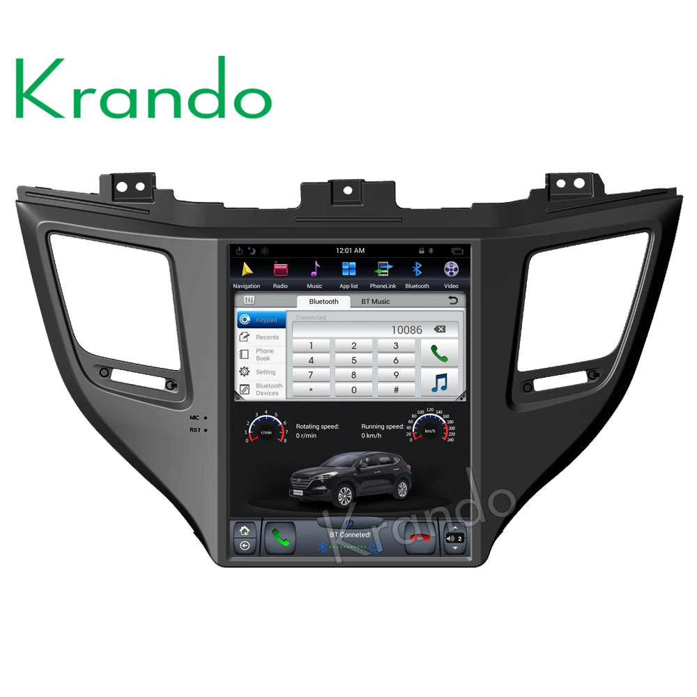 Krando Android 8 1 10 4 &quotTesla вертикальный экран автомобильный аудио радио gps плеер для Hyundai