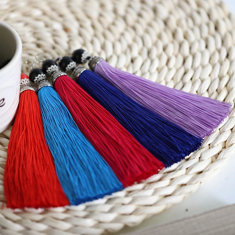 Hot New Fashion DIY Jewelry Accessories Tassel With Key Ring  Lobster Clasp Car Bag Pendant Multicolor Handmade Gifts Wholesale