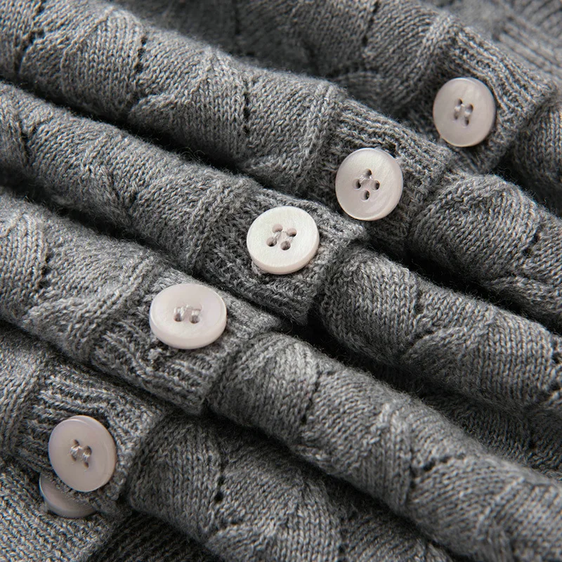

2020 New Style Spring Autumn Cashmere Wool Knit Women Female O-Neck Hollow Out Sweater Cardigan Coat Breathable Casual Fashion