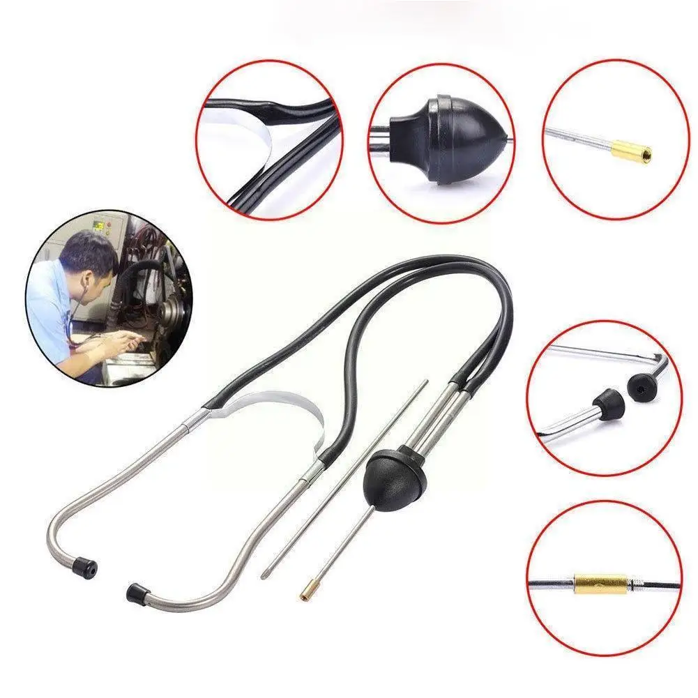 

1pc Cylinder Stethoscope Steel Noise Stethoscope Car Abnormal Noise Diagnosis Safety Detection Small Tool For Car J2p4