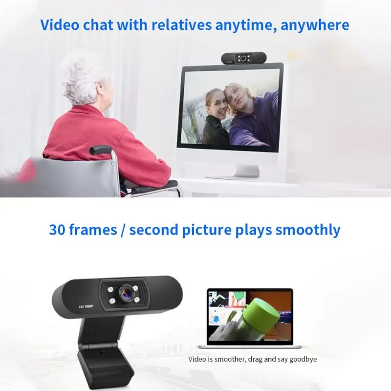

Built-in Microphone ABS Computer Peripherals Video Conference 1080P USB Webcam