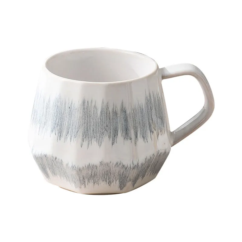 

Beautiful Ceramic Coffee Cups Retro Pottery Tea Mug Travel Kitchen Drink Water Milk Cup For Home Office Restaurant Creative Gift