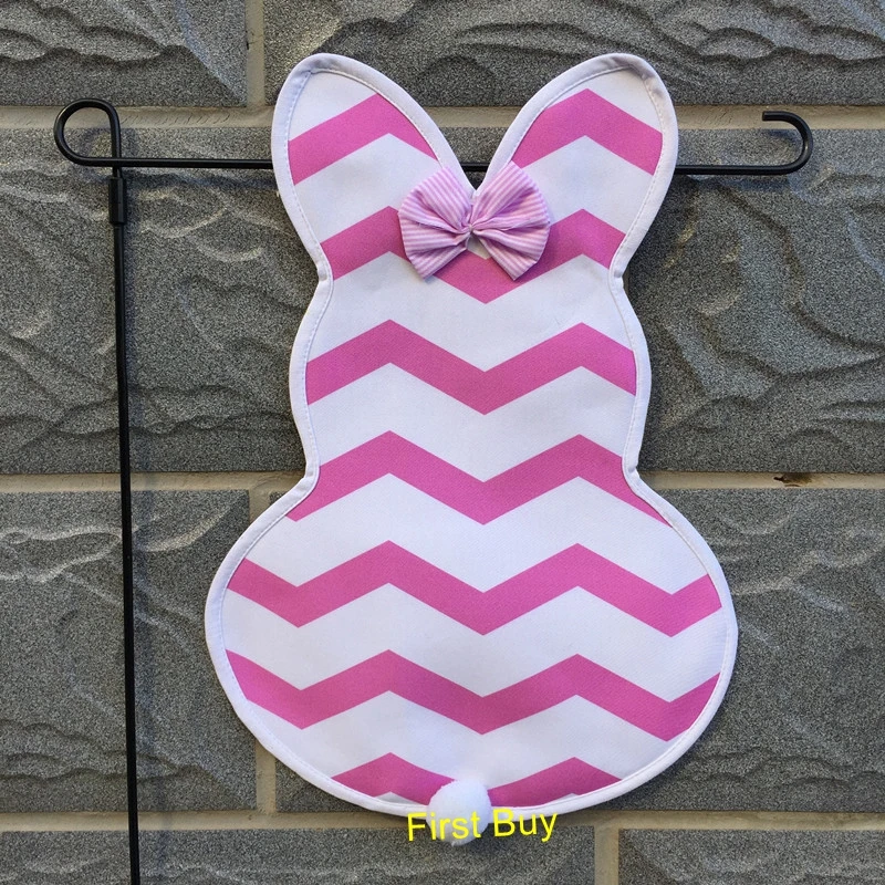 30 шт./лот монограмма персонализированный Садовый флаг кролик пейзажный