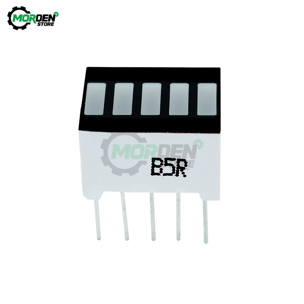 5 шт./лот 5-сегментная Светодиодная лампа красного цвета 1-значный светодиодный