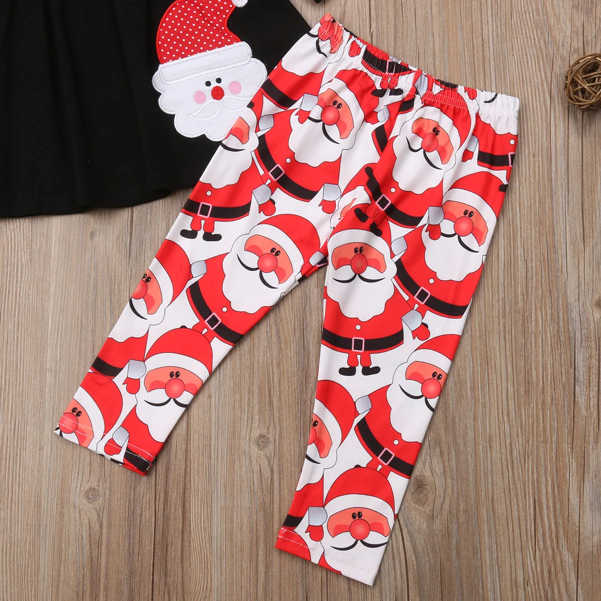 Рождественское платье с длинными рукавами для маленьких девочек 1-6 лет топы и