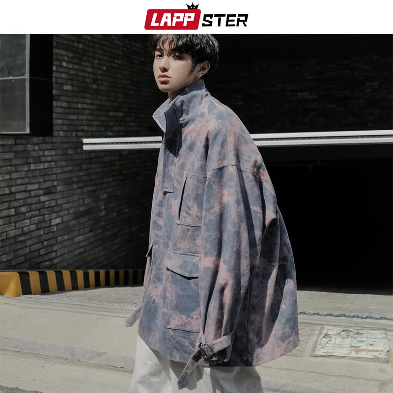 Мужская ветровка в стиле хип-хоп LAPPSTER Японская уличная одежда фиолетовые