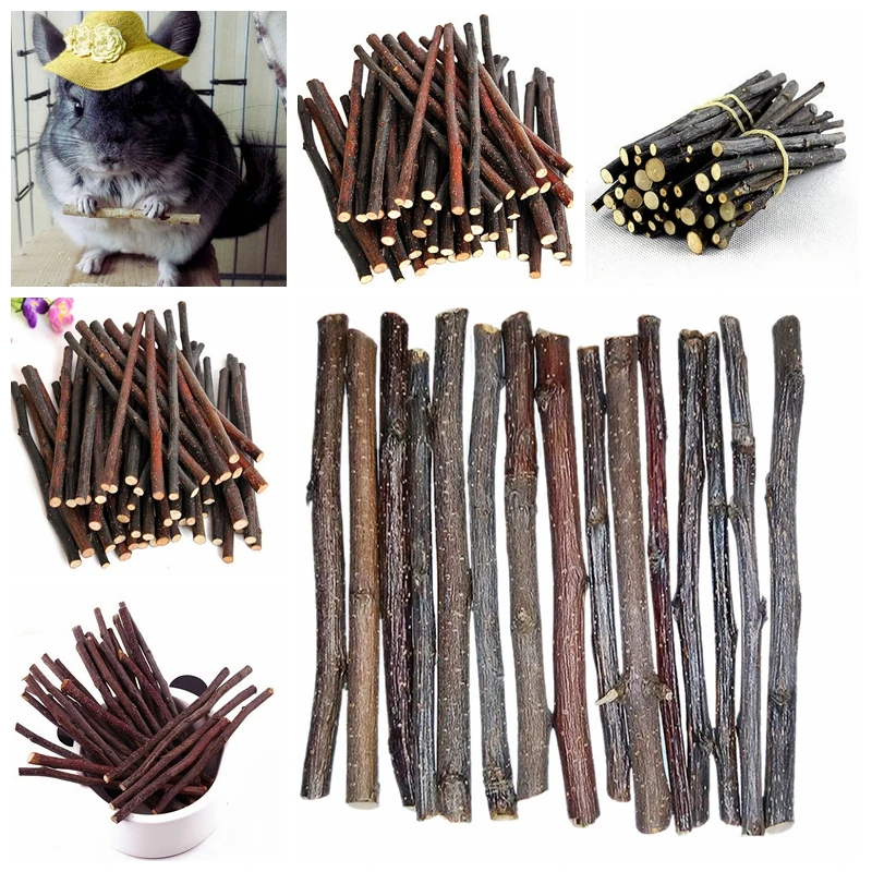 

Wood Chew Stick Pet Grinding Rod Bite Toy Teeth Cleaner Apple Branch Fruit Molar Rod for Hamster Chinchillas Rabbit Guinea