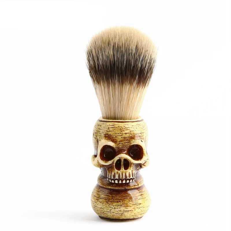 Кисть для бритья из смолы с черепом барсуком кисть бороды скелета макияжа