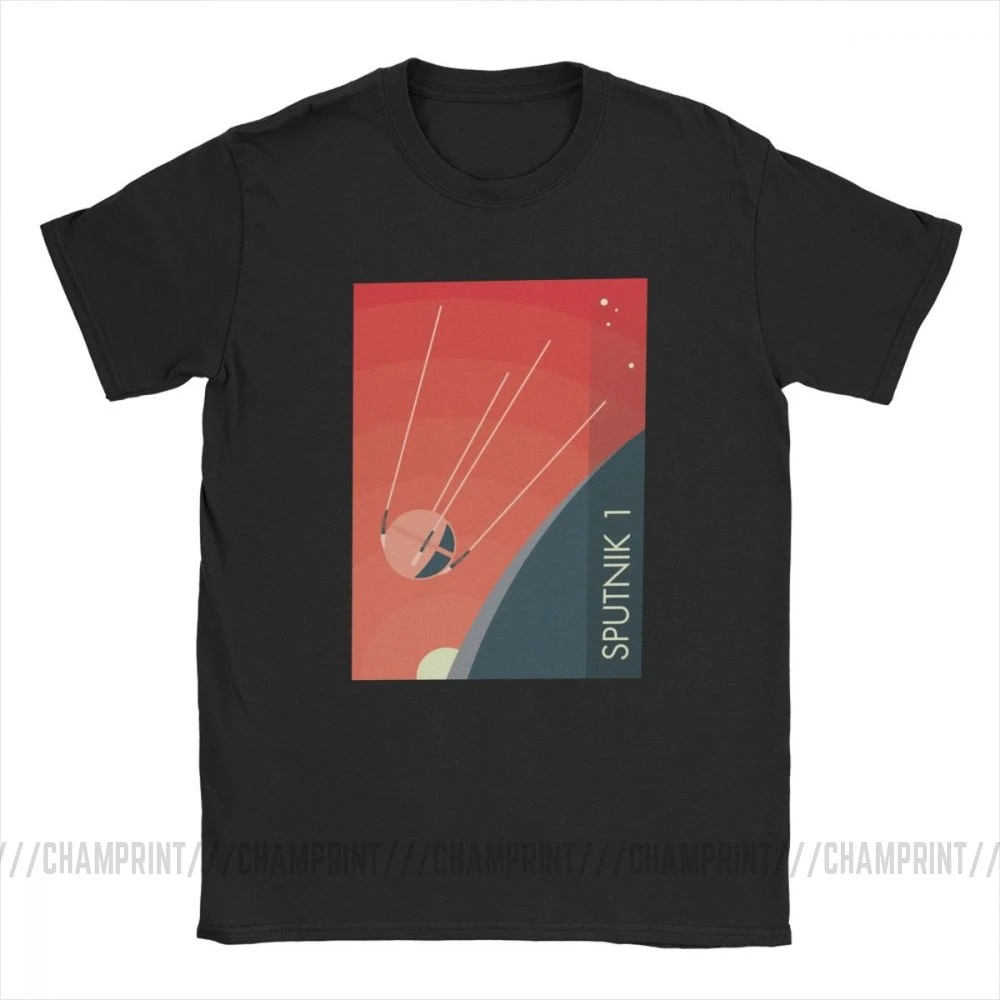 Футболка для отдыха Sputnik хлопковая футболка с коротким рукавом и круглым вырезом