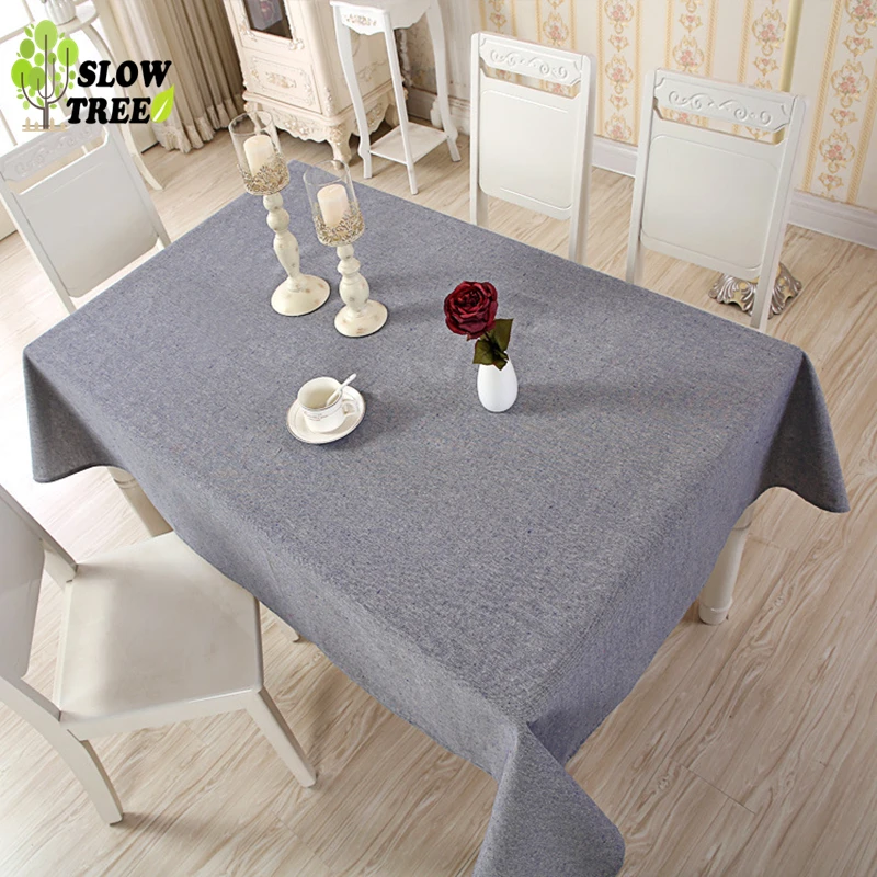 Скатерть из 100% льна медленного дерева простой современный тканевый чехол для
