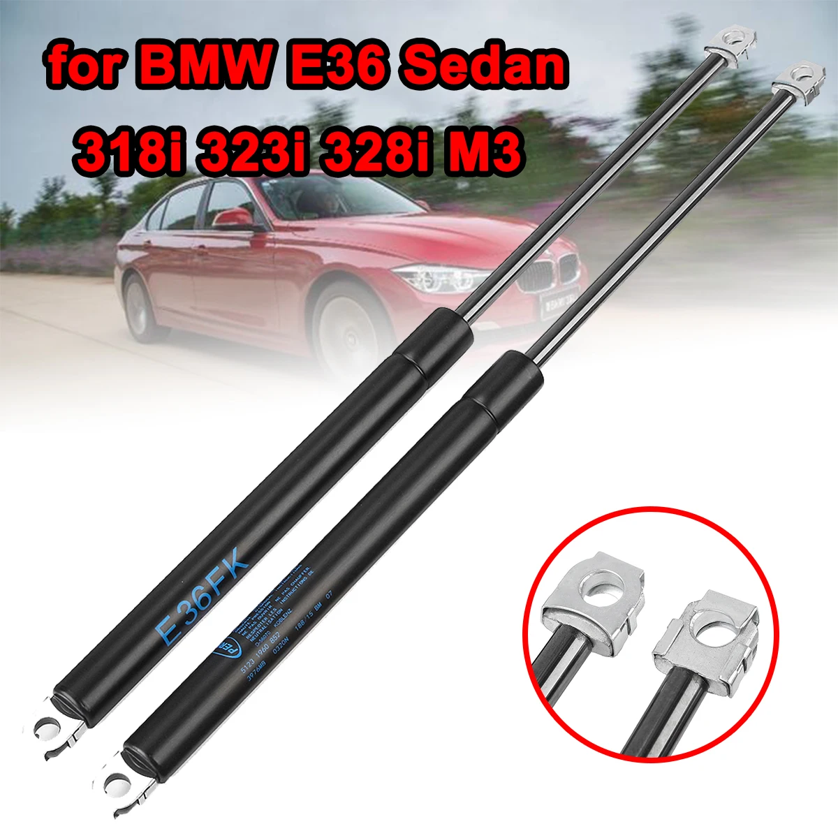 

Car Bonnet Hood Lift Supports Props Rod Arm Gas Springs Shock Struts Bars Replace For BMW E36 Sedan 318i 323i 328i M3