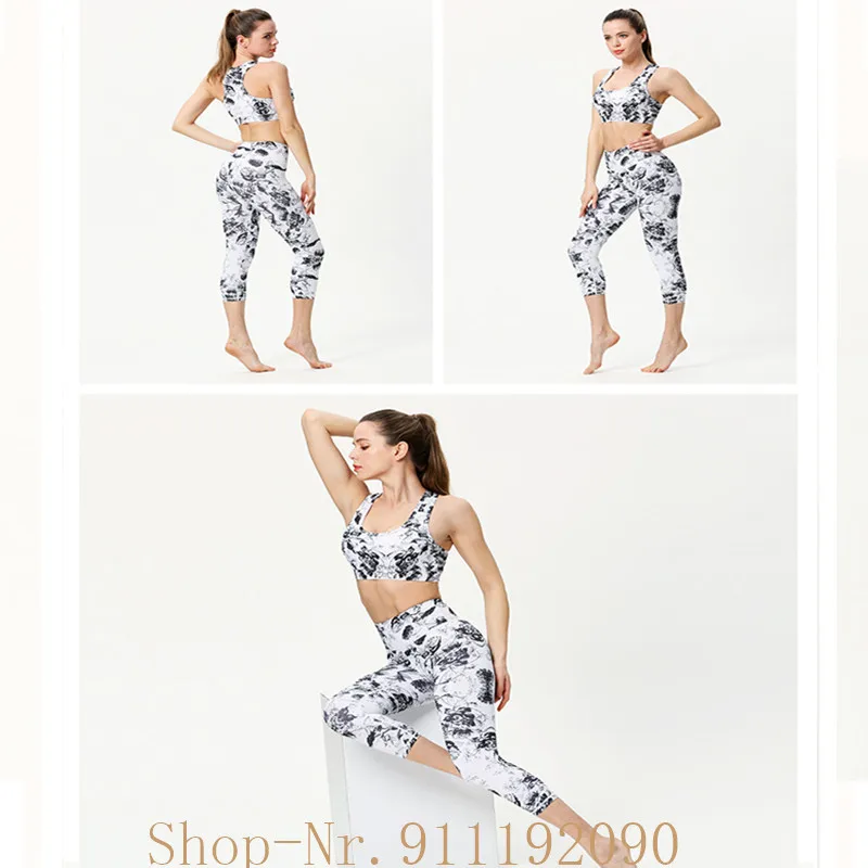 

Women Sportswear Yoga Set Workout Clothes Athletic Wear Sports Gym Legging Seamless Fitness Bra Crop Top Long Sleeve Yoga Suit