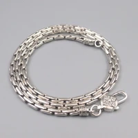 pure 925 sterling silver necklace width 3 5mm special square link chain necklace 50cm 34 35g for man gift