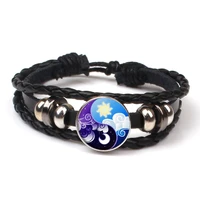 fashion retro fashion tai chi yin yang pattern multilayer leather bracelet yin yang logo charm bracelet party souvenir gifts