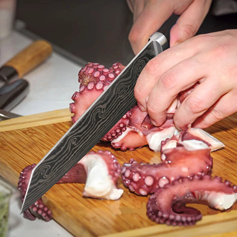 Кухонный нож мясницкий для убоя мясника резки костей сырой рыбы филировочный
