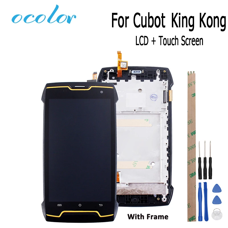 ocolor For Cubot KingKong LCD Display and Touch Screen With Frame 5.0 Inch Replacement Tools King Kong | Мобильные телефоны и