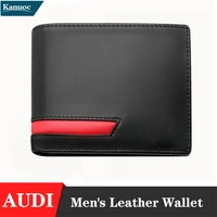 leather wallet car driver license holder credit card wallet mens gift wallet with car brand logo for audi a3 a4 b4 a5 a6 a7