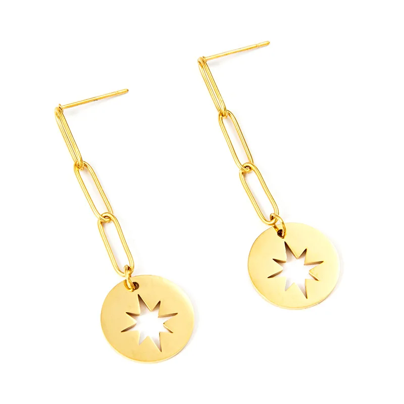 

Classic Earrings Stainless Steel Earrings Hollow Star Astral Earings Jewelry Korean Earings Fashion Jewelry