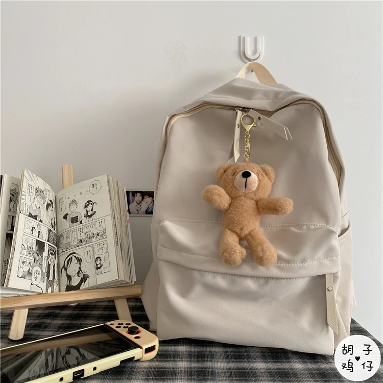 

YJ508 Solid color school bag female Korean version Harajuku ulzzang retro wild girl student backpack