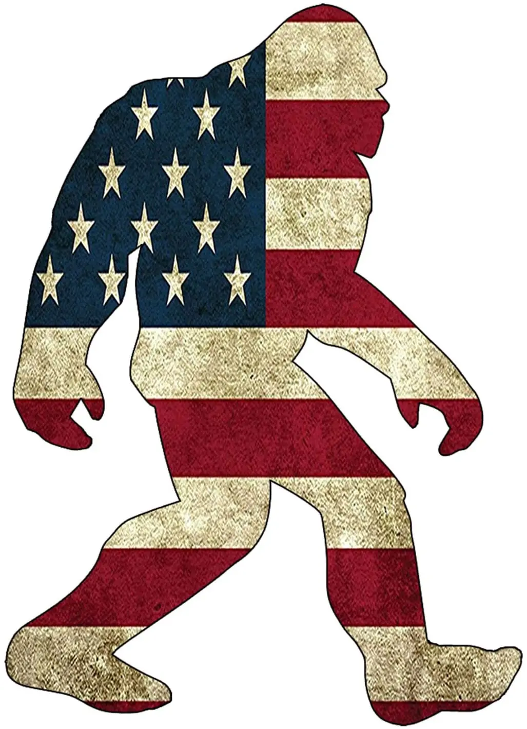 

Rogue River Tactical USA Flag Bigfoot Sasquatch Sticker Bumper Car Decal Gift Patriotic American United States PVC Accessories