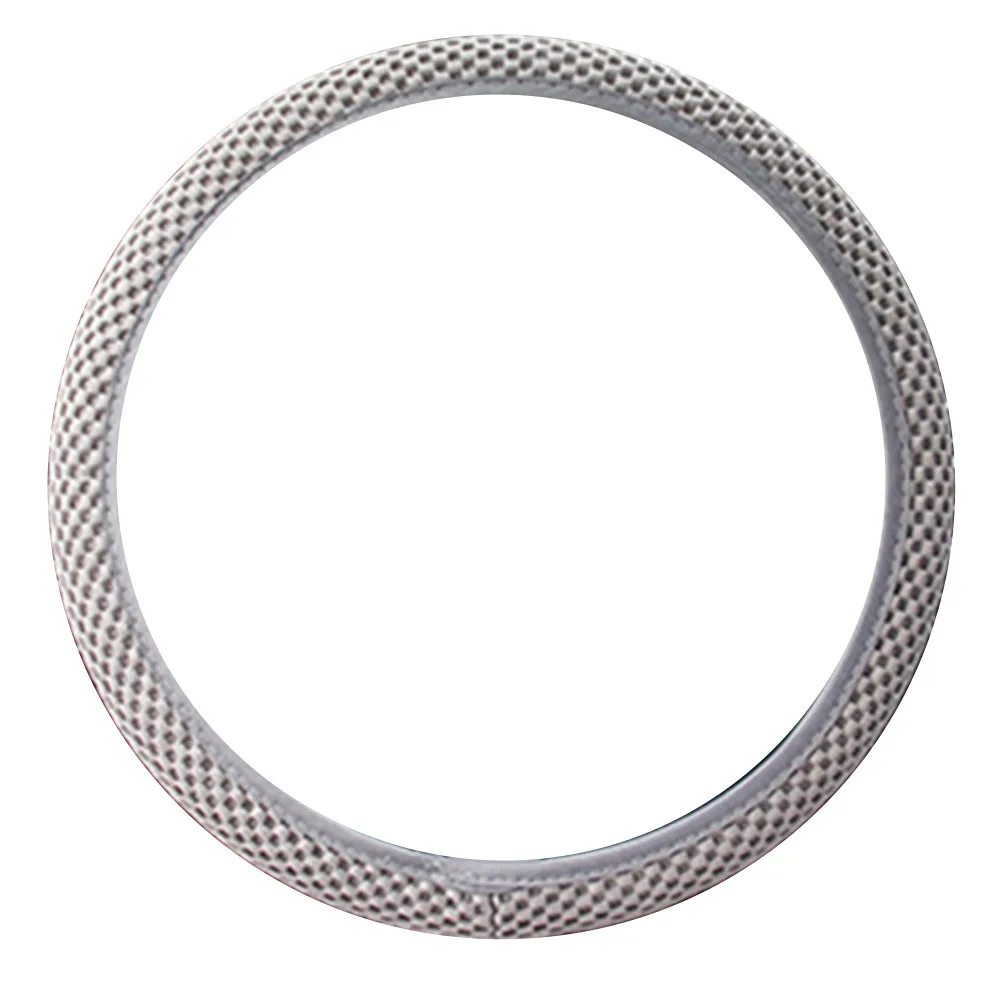 

Vehicle Steering Wheel Cover 1 Pc 14-15 Inch Anti Slip Universal Breathable Elastic Fabric Fish Net Protecting