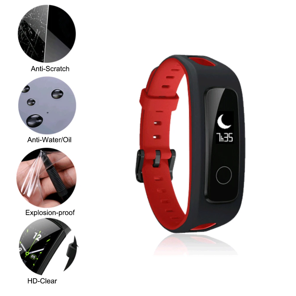 

1*3*5Pcs Anti-Scratch Soft Film Guard For Huawei Honor Band 4 Running Sport Watch Screen Protecto For Band4 Running tpu Cover