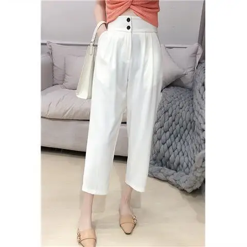 

Fall Men's Business Dress Pants Solid Color Temperament Trousers British Casual Slim Suit Pants High Waist Wedding Streetwear