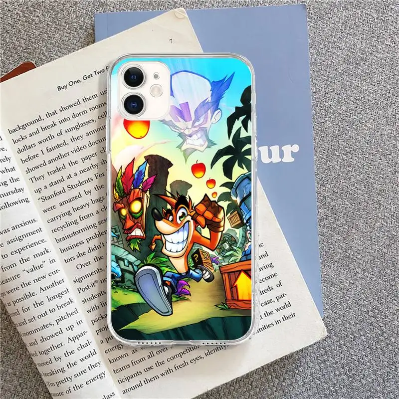 

Hot Game Crash Bandicoot Phone Case for iPhone 8 7 6 6S Plus X 5S SE 2020 XR 11 pro XS MAX 12 12Mini
