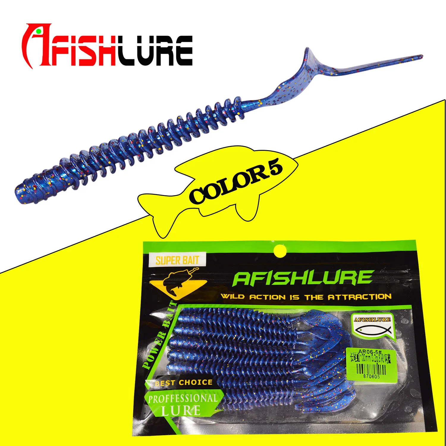 

8pcs/Lot Long Tail Grubs 3.2g 105mmSoft Lure Long Fishing Lure Artificial Bait Soft Fishing Lure Pesca