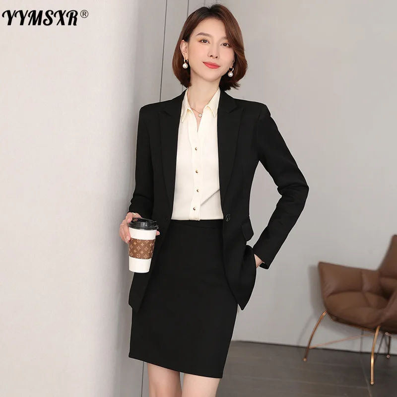 Офисный костюм абрикосового цвета из двух предметов новинка 2022 осенне-зимняя