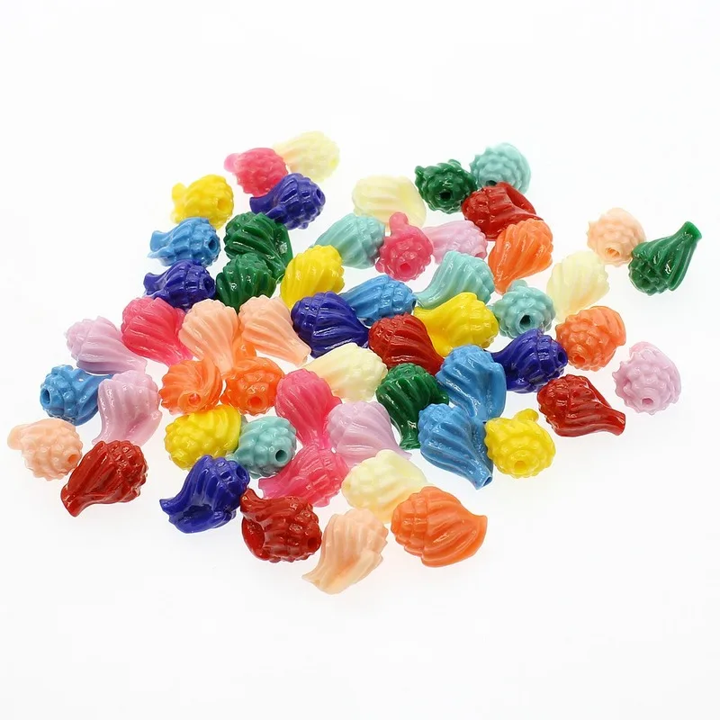 

Natural Material Synthetic Coral Loose Beads Hand-carved Conch Shape 12mm DIY Production Jewelry Accessories 1 pack / 50 pcs