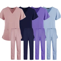 pet grooming institution set high quality spa uniforms unisex v neck work clothes medical suits clothes tops pants