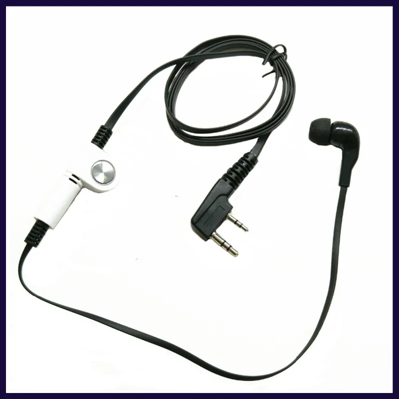 Наушники-вкладыши гарнитура PTT с микрофоном черные белые красные зеленые для