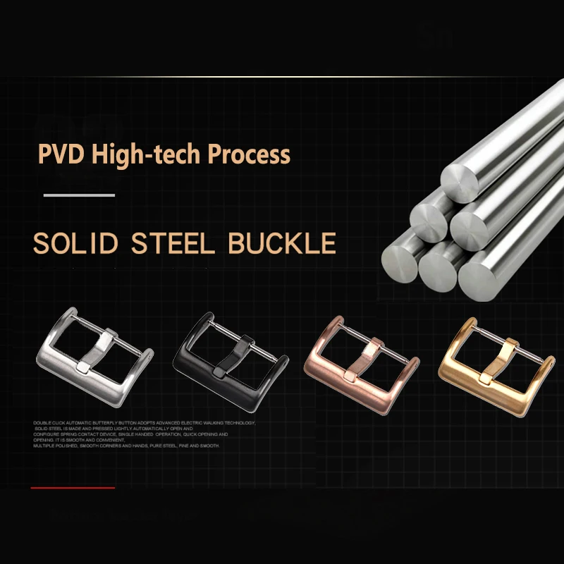 New Genuine Leather Watch Strap Band 12mm/14mm/16mm/18mm/20mm 22mm Smooth Watchbands Stainless Steel Buckle Watch Band Free Tool