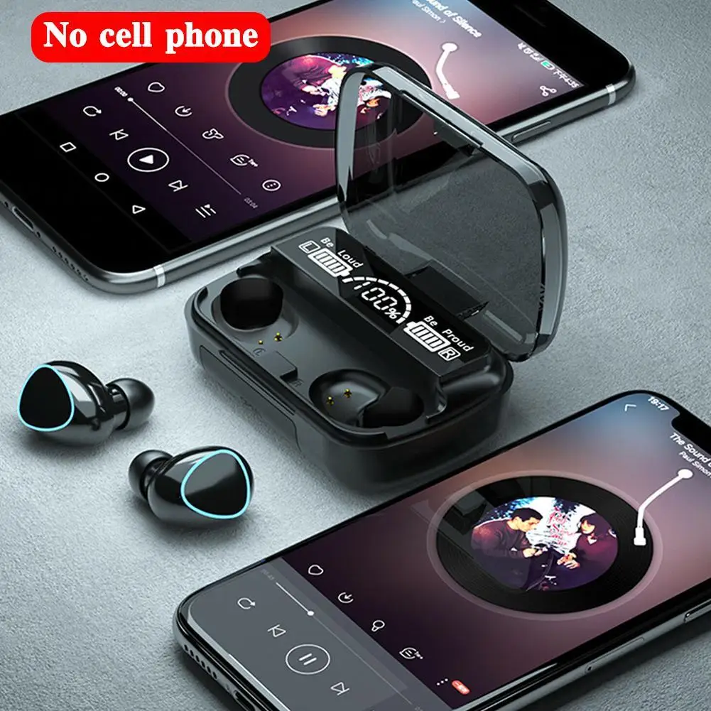 

TWS Bluetooth 5.1 Headset Charging Box Wireless Headset Stereo Sports Waterproof Earbud Headset With Microphone