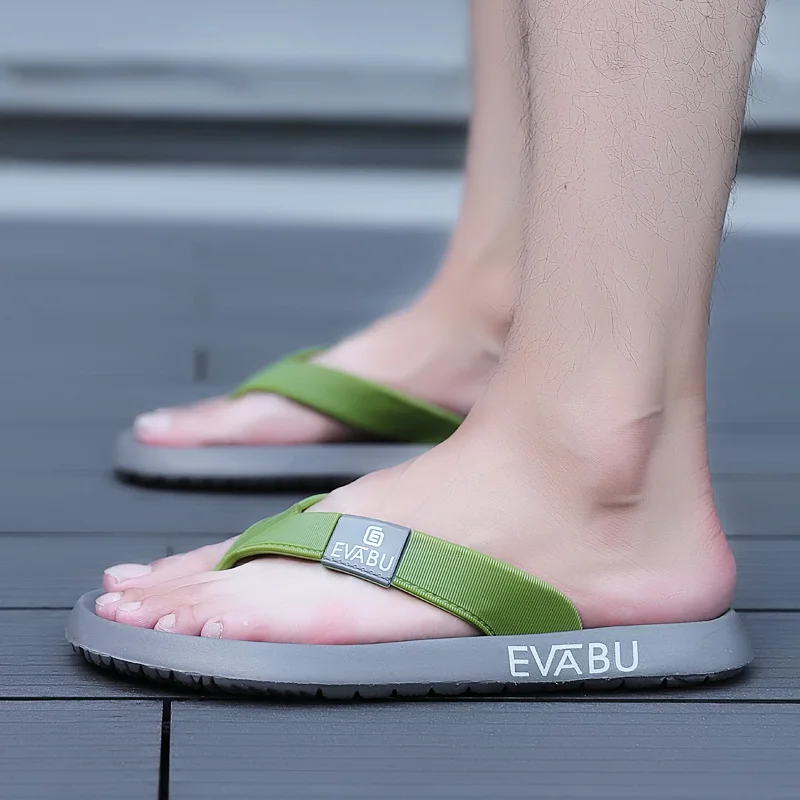 

Men's Flip Flops Korean Fashion Large Size Flip-Flop Beach Slipper Men's Non-Slip Wear-Resistant Slippers Men Beach Flip Flops
