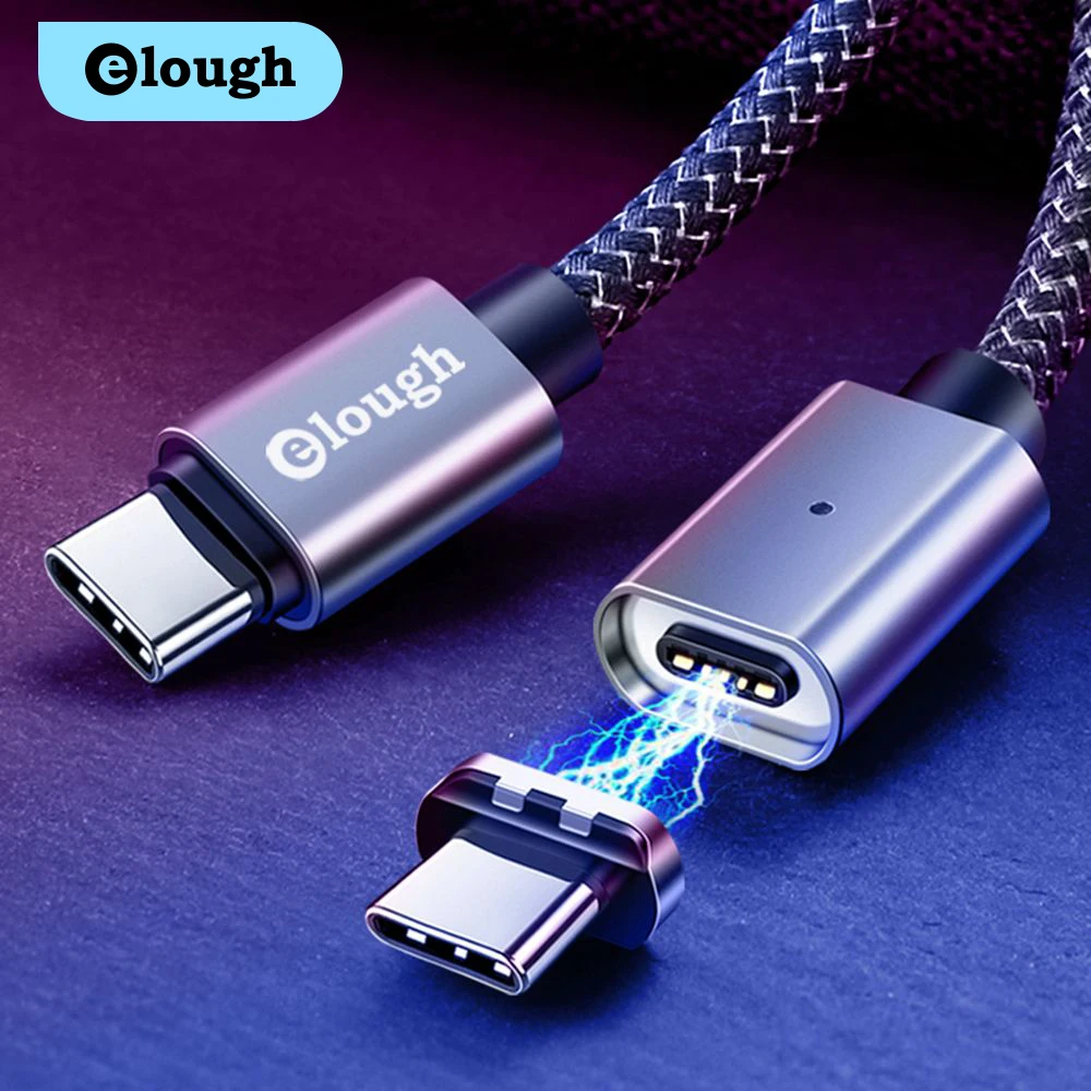 Магнитный кабель Elough с разъемом USB Type-C 20 в 5 А для нового Macbook Huawei Matebook Xiaomi