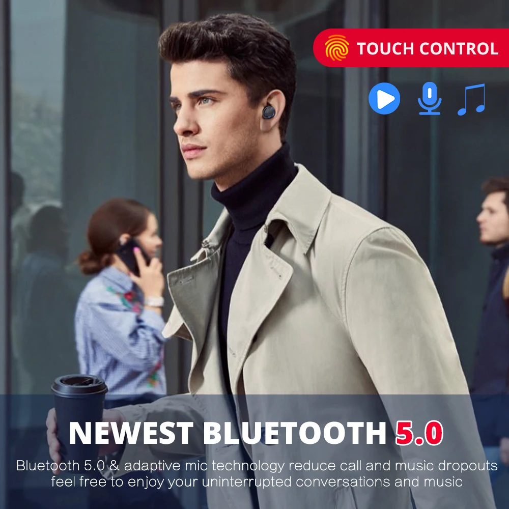 Мини TWS Bluetooth наушники EMEOBE X11 Беспроводные спортивные для бега с басами Iphone Xiaomi Huawei