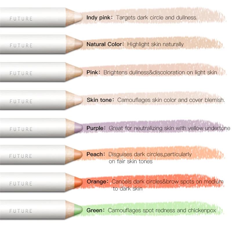 Pudaier Color Correcting Concealer Stick Face Lip Foundation Makeup Full Cover Pen Long Lasting Dark Eye Circle Hide |
