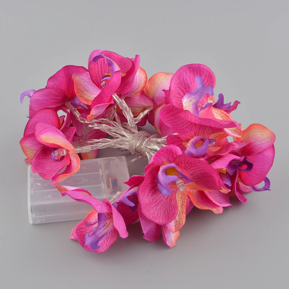 Красивый 20LED цветок цимбидиума орхидеи романтический фиолетовый декор свет