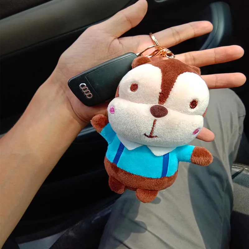 1 шт. 13 см супер милая белка плюшевая игрушка чипмунк брелок мягкая кукла для девочек Подарки сумка