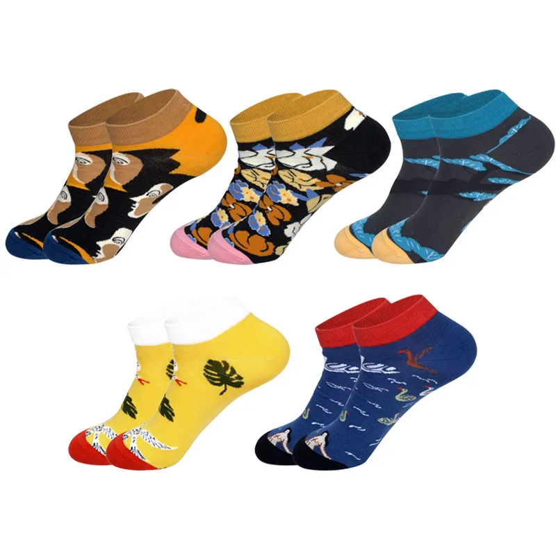 Новинка лета 2019 счастливые носки модные невидимые короткие низкие с