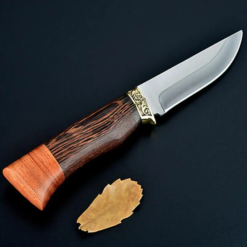 Нож с фиксированным лезвием 9 06 дюйма тактическая деревянная ручка маленький