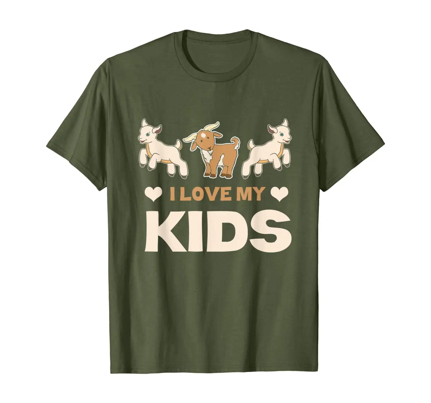 

I Love My Kid Goat Mom Dad Goat Tshirt For Goat Lovers