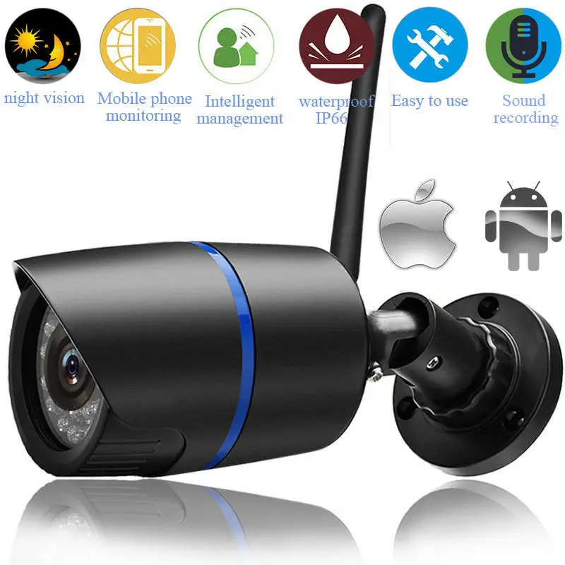 1080P 960P 720P Wi Fi IP камера беспроводная P2P цилиндрическая наружная видеонаблюдения со