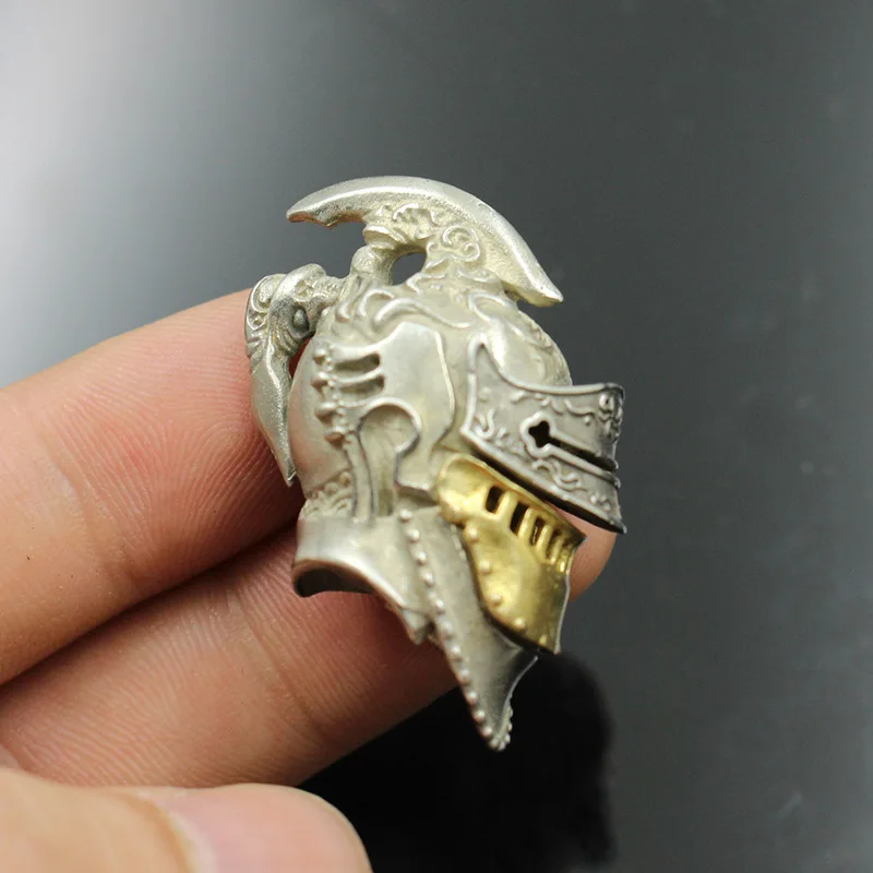 Roman Knight Helmet Pendant Brass Creative Fashion Retro Jewelry Accessories Knife Beads
