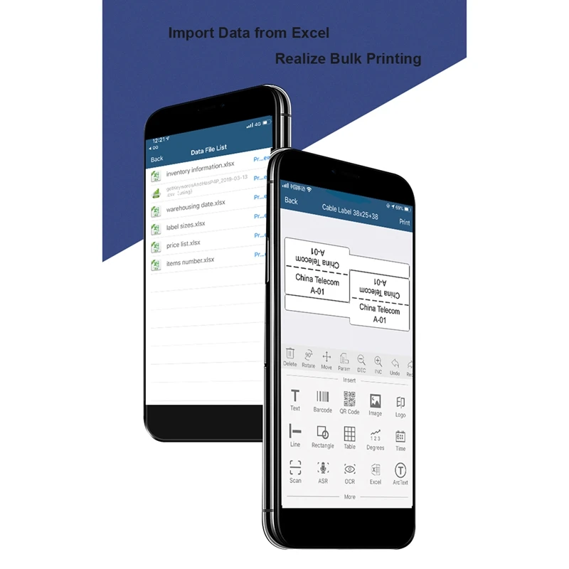 

Thermal Printer 58mm Receipt Printer Portable Bluetooth Label Printer 1500MAh for Android and IOS