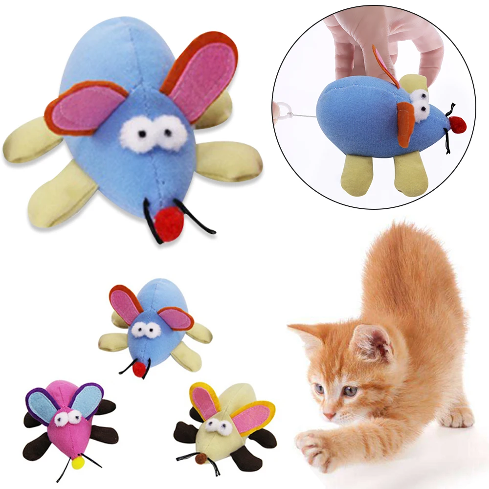 Милая игрушка для питомца плюшевая Большое Ухо ложная мышь мини интерактивная