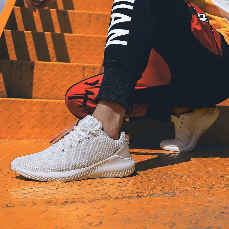 Sooneeya Classic Shoes Casual for Men Black White Lace Up Sneakers Male Damping Sole Lightweight Trainers Outdoor Walking Tenis |