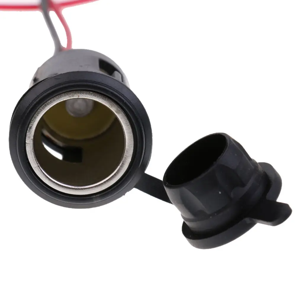 

Car Motorcycle Waterproof Cigarette Lighter Power Socket With 30cm Cable
